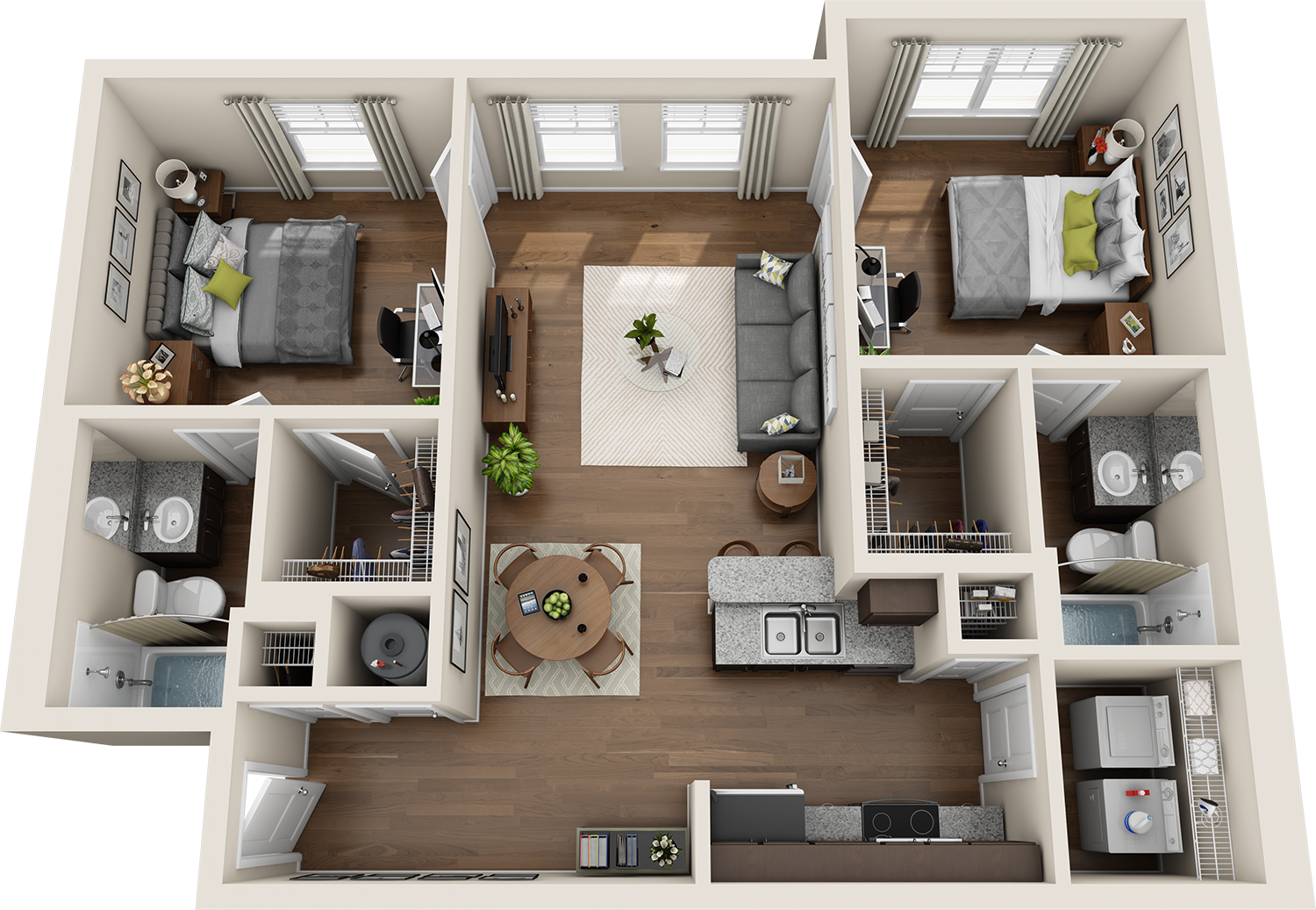 b1 example floor plan at forum at tallahassee student apartments