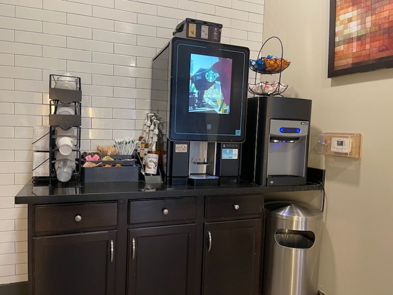 coffee machine inside forum at tallahassee student apartments